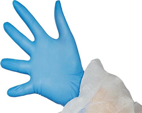 Gant nitrile bleu non poudré 