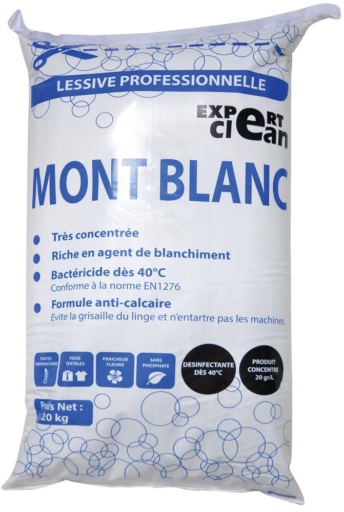 Lessive professionnelle désinfectante MONT BLANC 