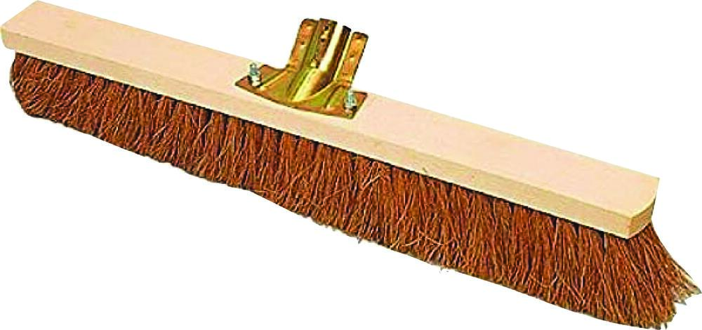 Balais coco bois douille métal inclinée 