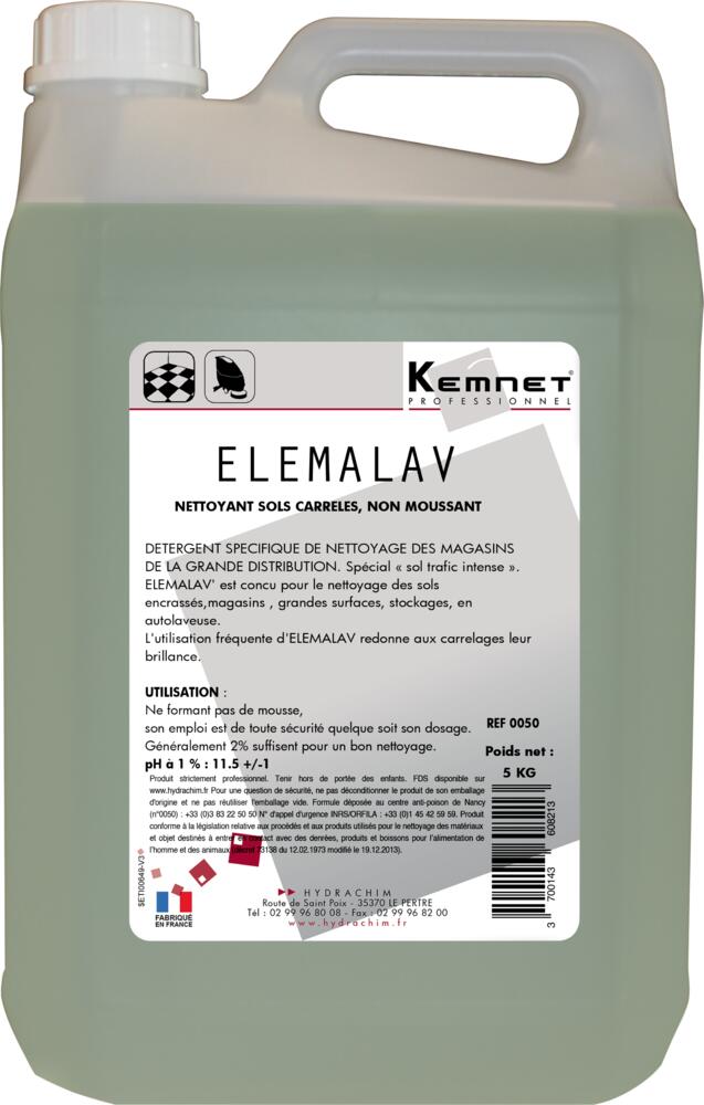 Liquide non moussant pour sols Elemalav 