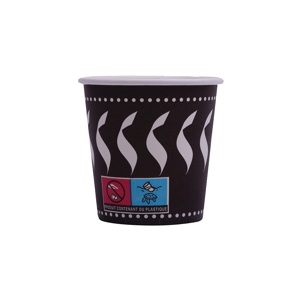 Gobelet café carton décoré 12cl 