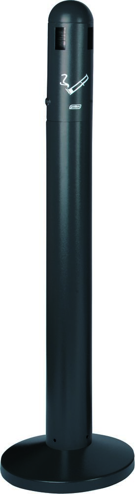 Cendrier tubulaire 3l noir avec bac 